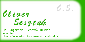 oliver sesztak business card